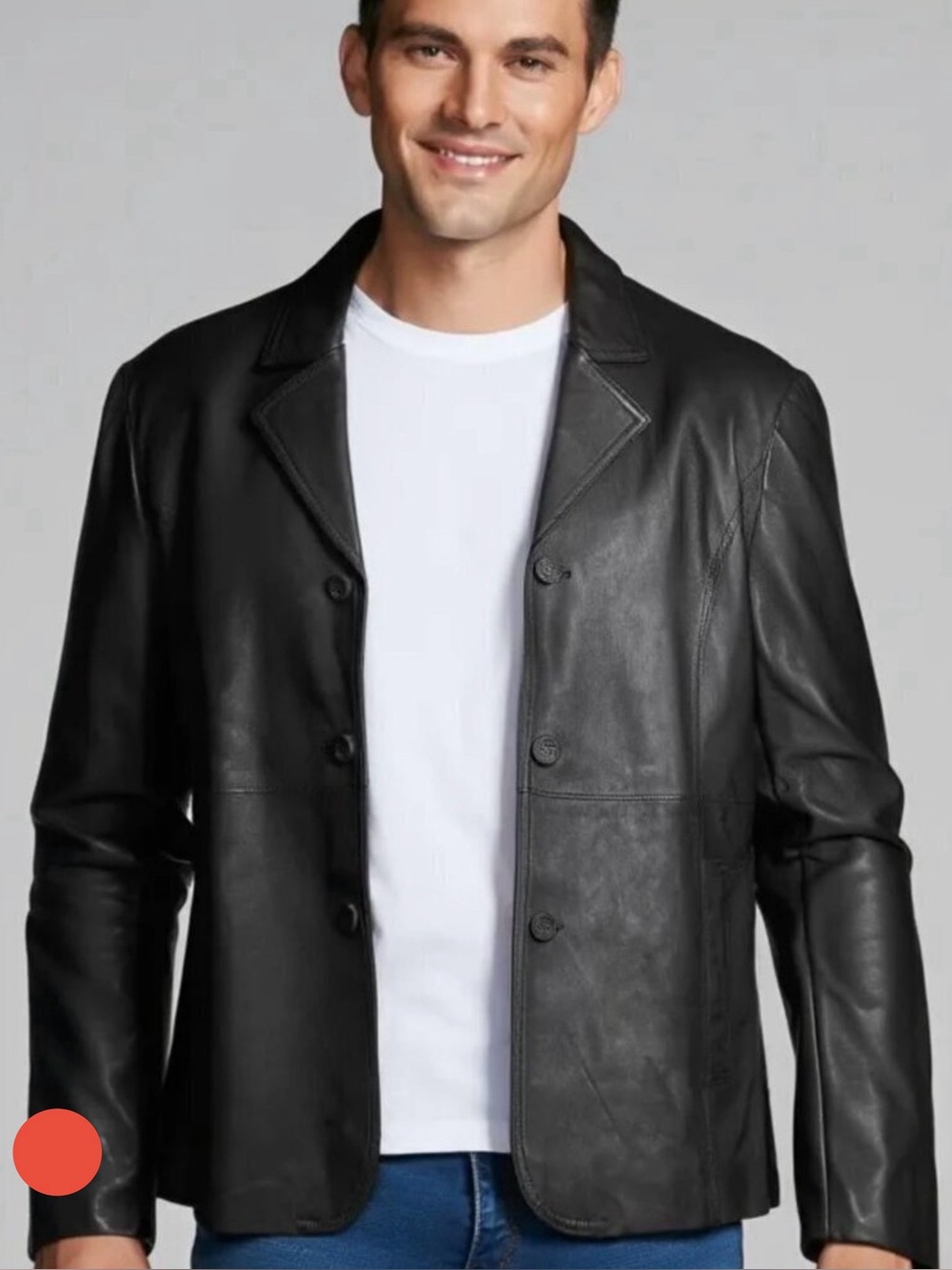 Vintage Moda Italy Bellagio Genuine Leather Jacket | Size XL | Classic Black